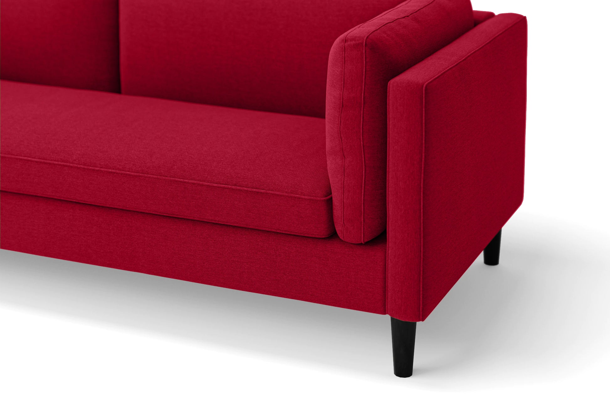 Matera 4 Seater Sofa Red Linen Fabric