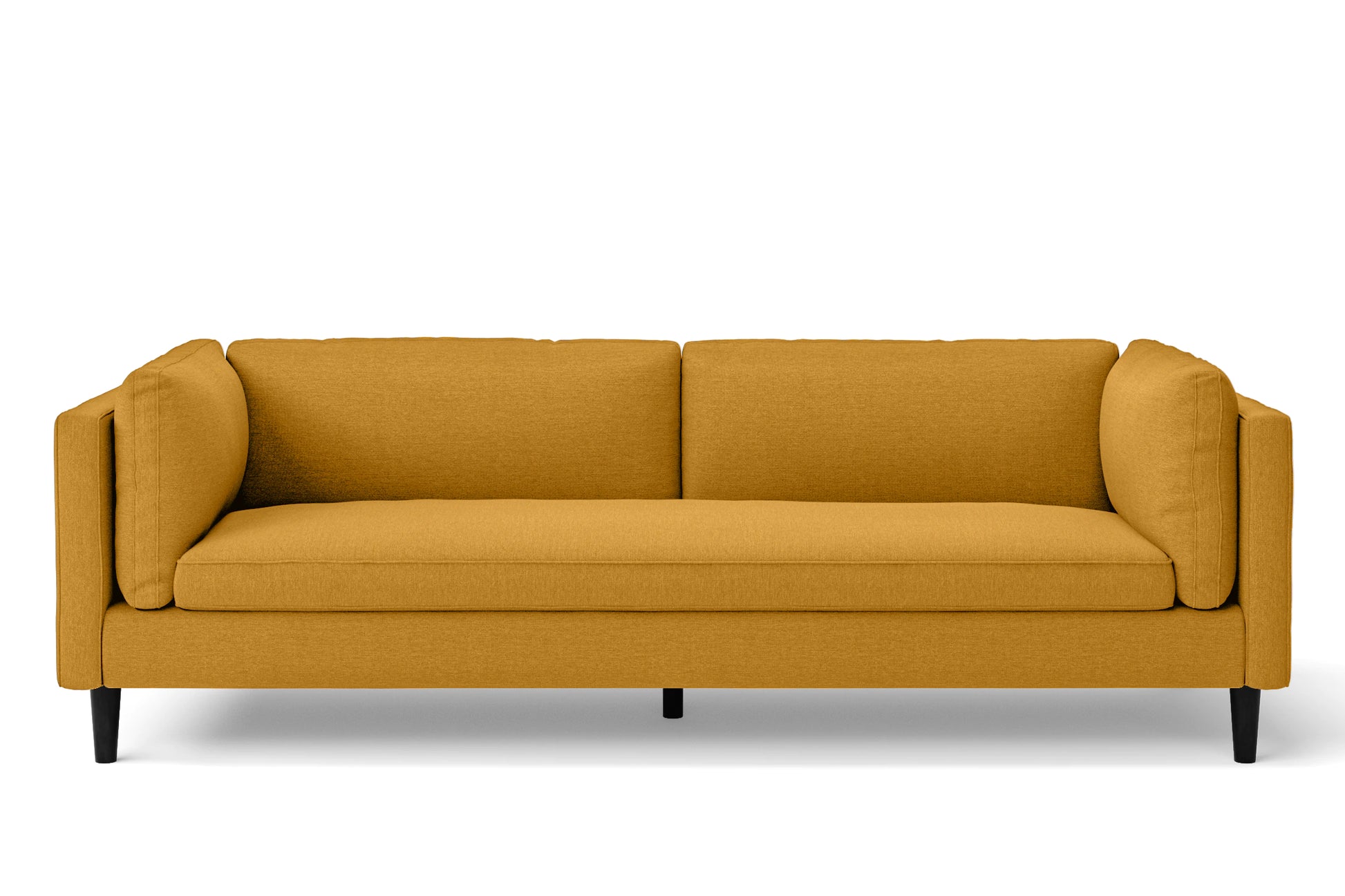 Matera 4 Seater Sofa Yellow Linen Fabric