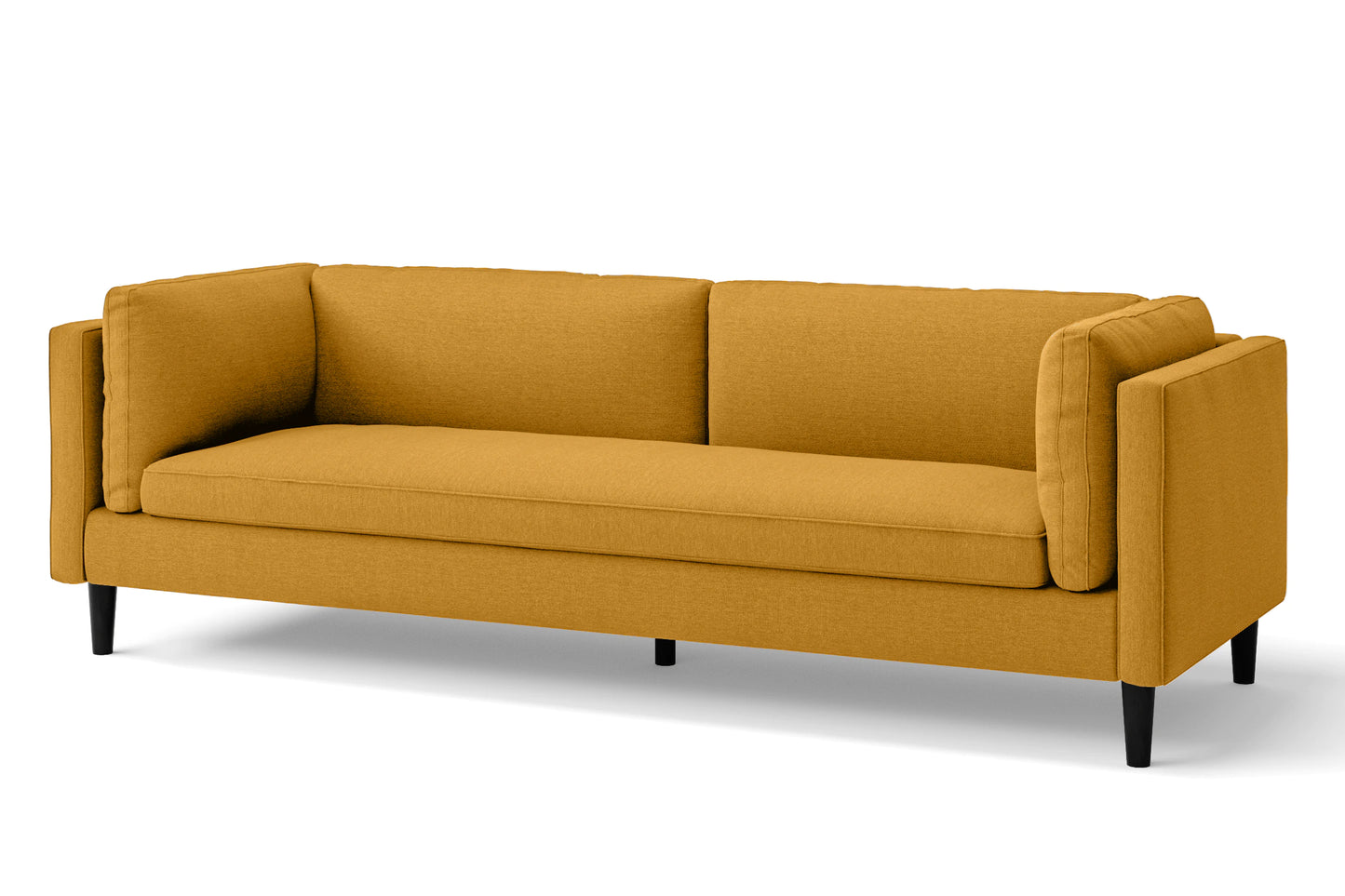 Matera 4 Seater Sofa Yellow Linen Fabric