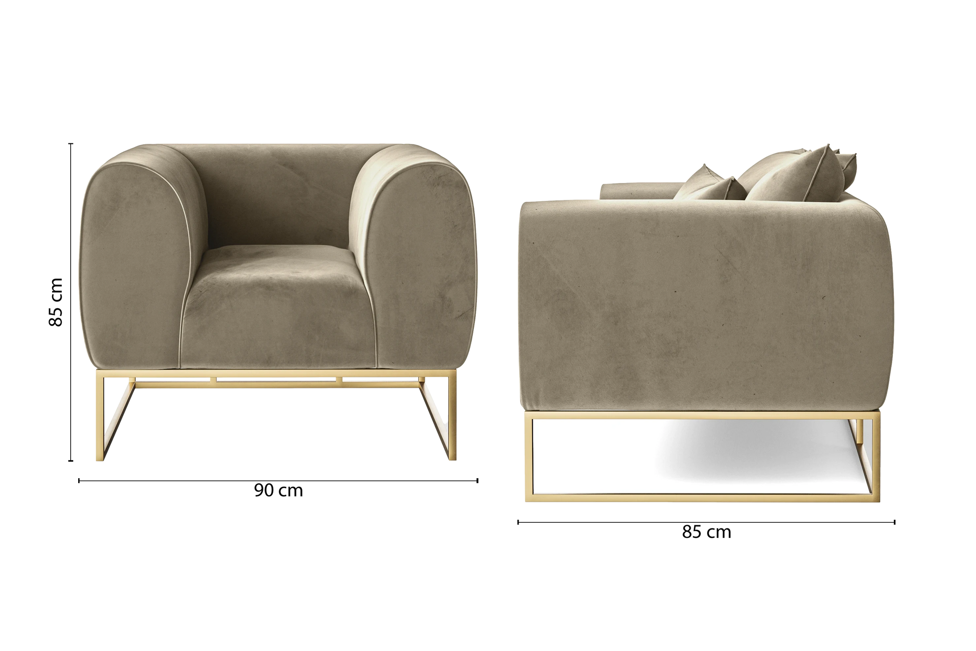 Mazara Armchair Sand Velvet