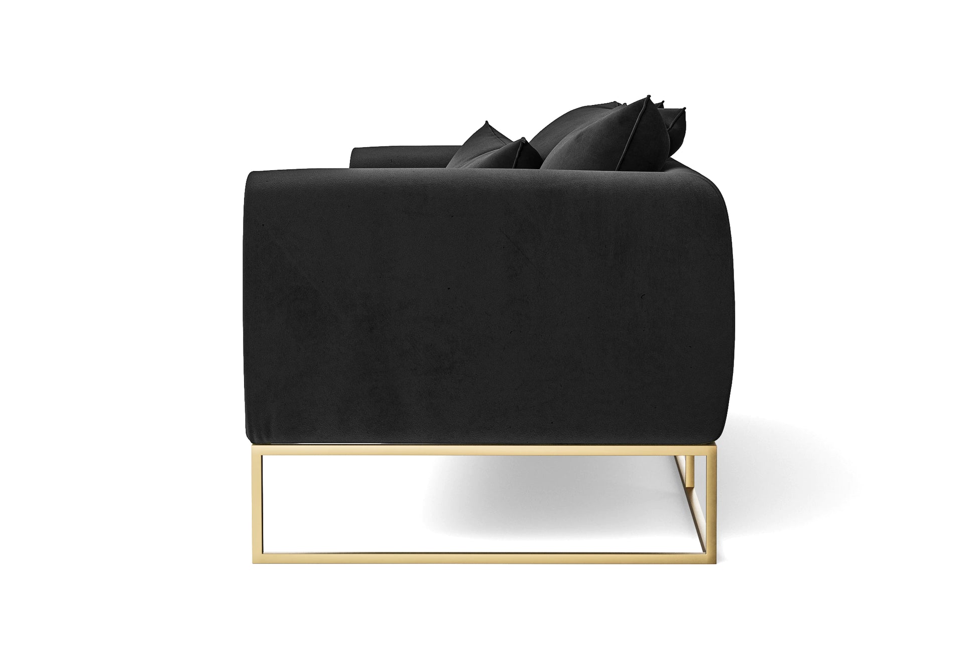 Mazara 2 Seater Sofa Black Velvet