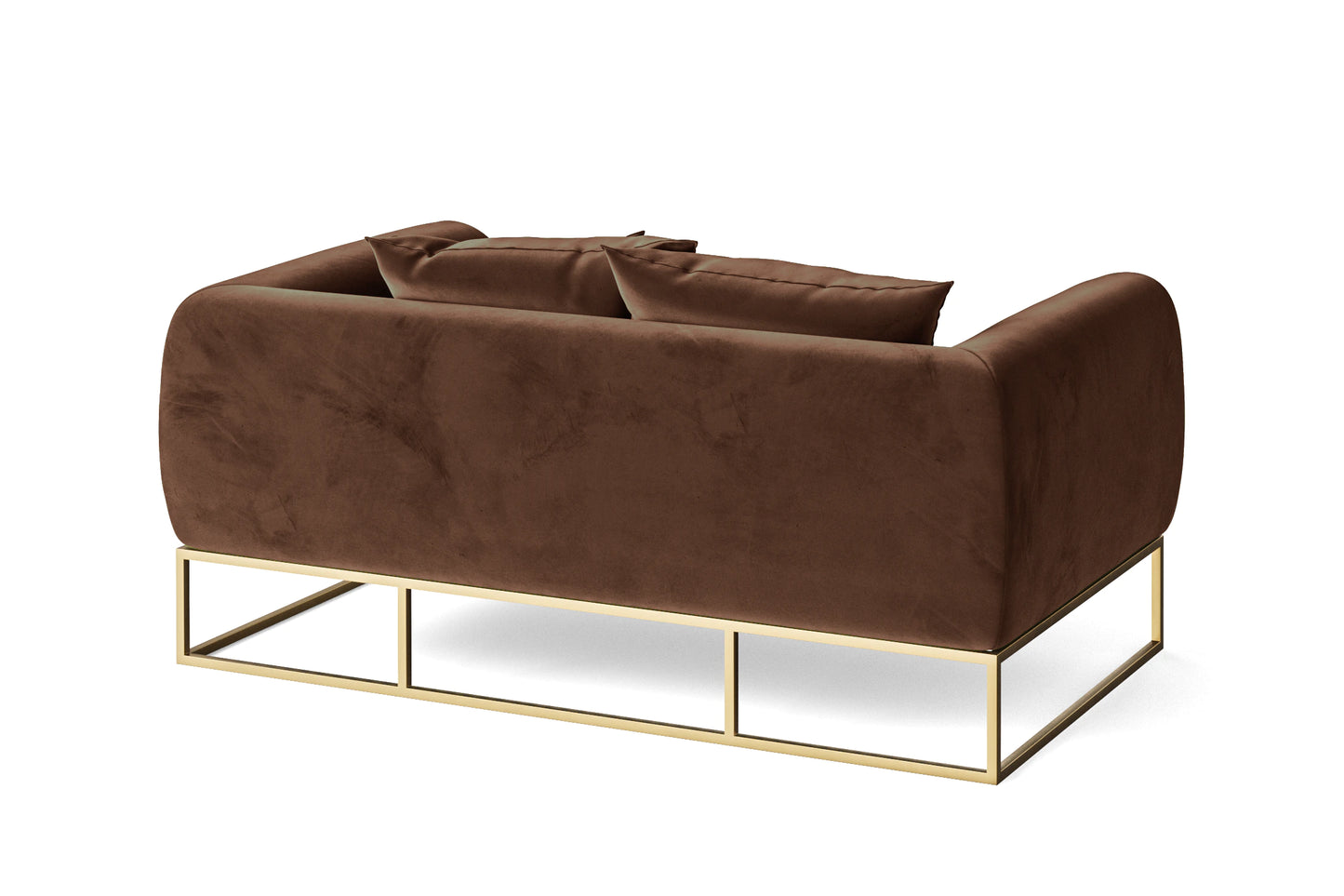 Mazara 2 Seater Sofa Coffee Brown Velvet