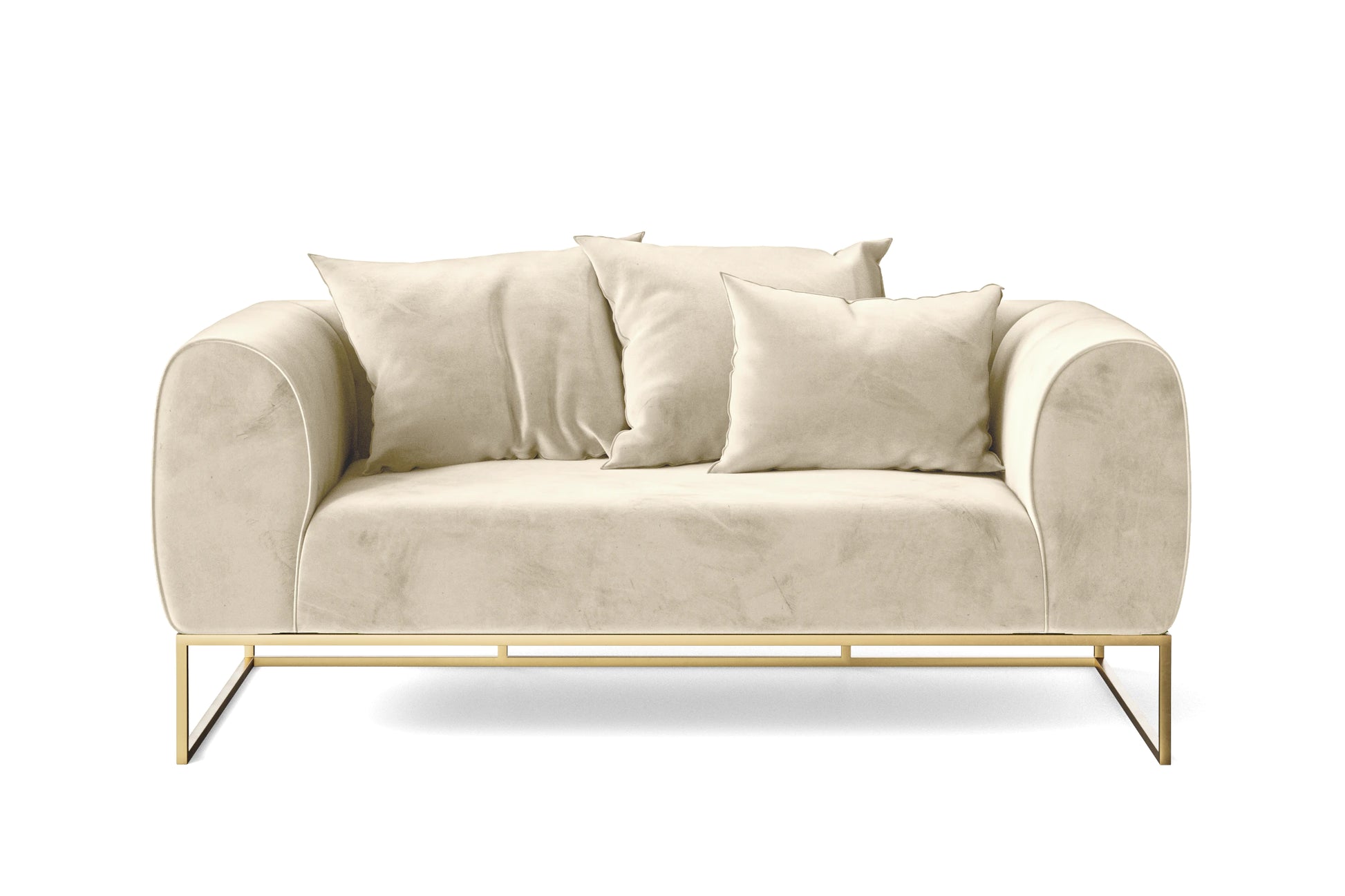 Mazara 2 Seater Sofa Cream Velvet