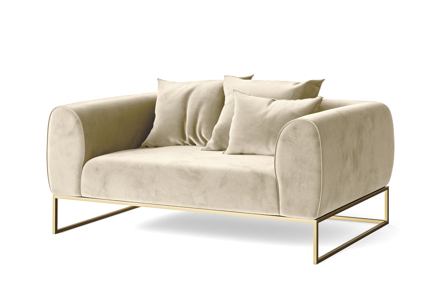 Mazara 2 Seater Sofa Cream Velvet