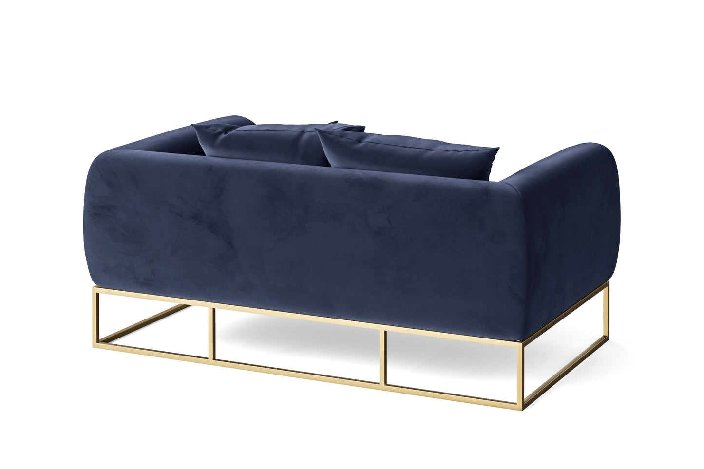 Mazara 2 Seater Sofa Dark Blue Velvet