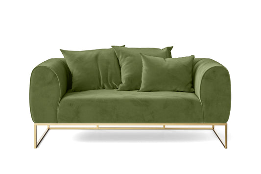 Mazara 2 Seater Sofa Lime Velvet