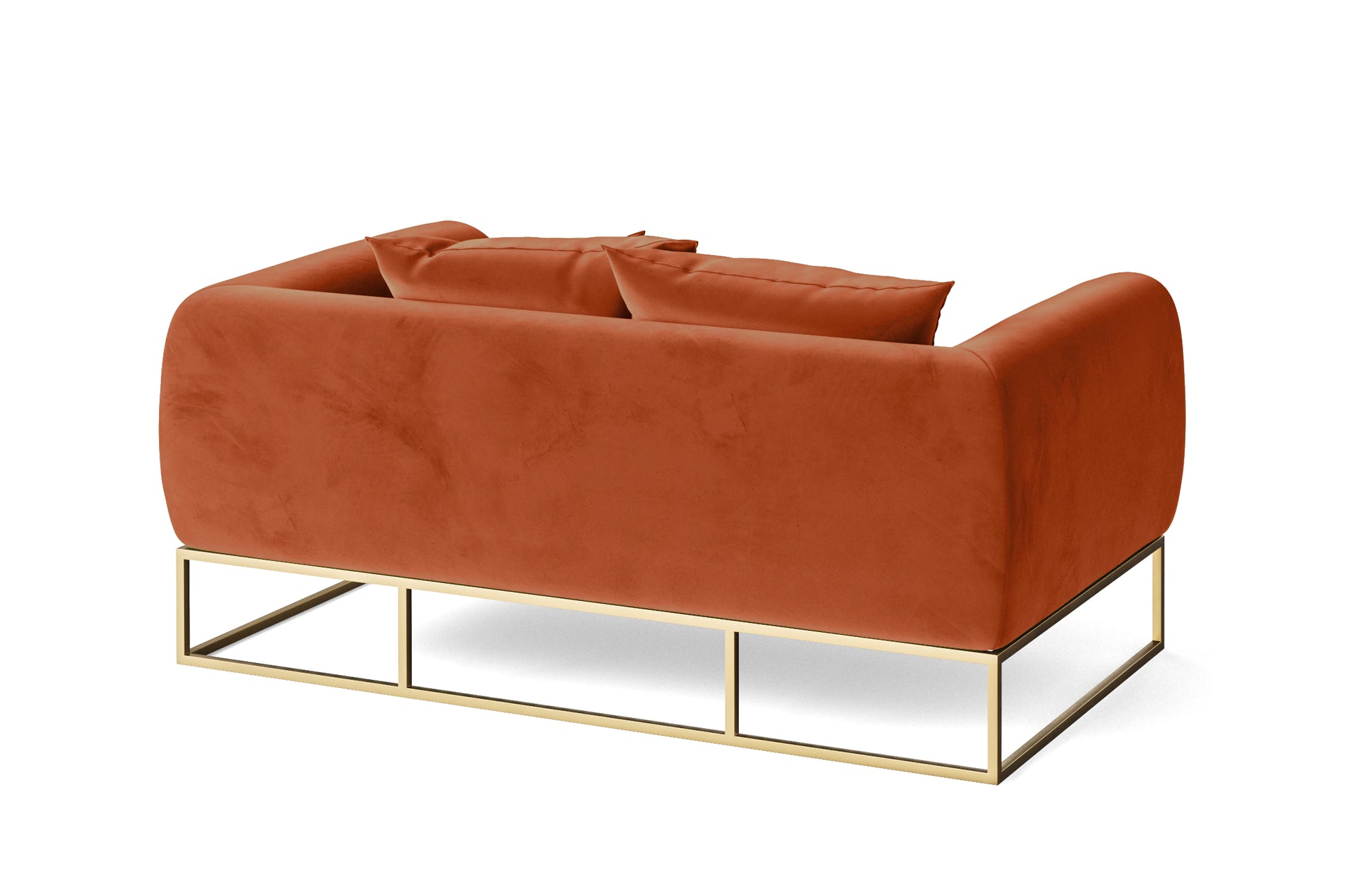 Mazara 2 Seater Sofa Orange Velvet