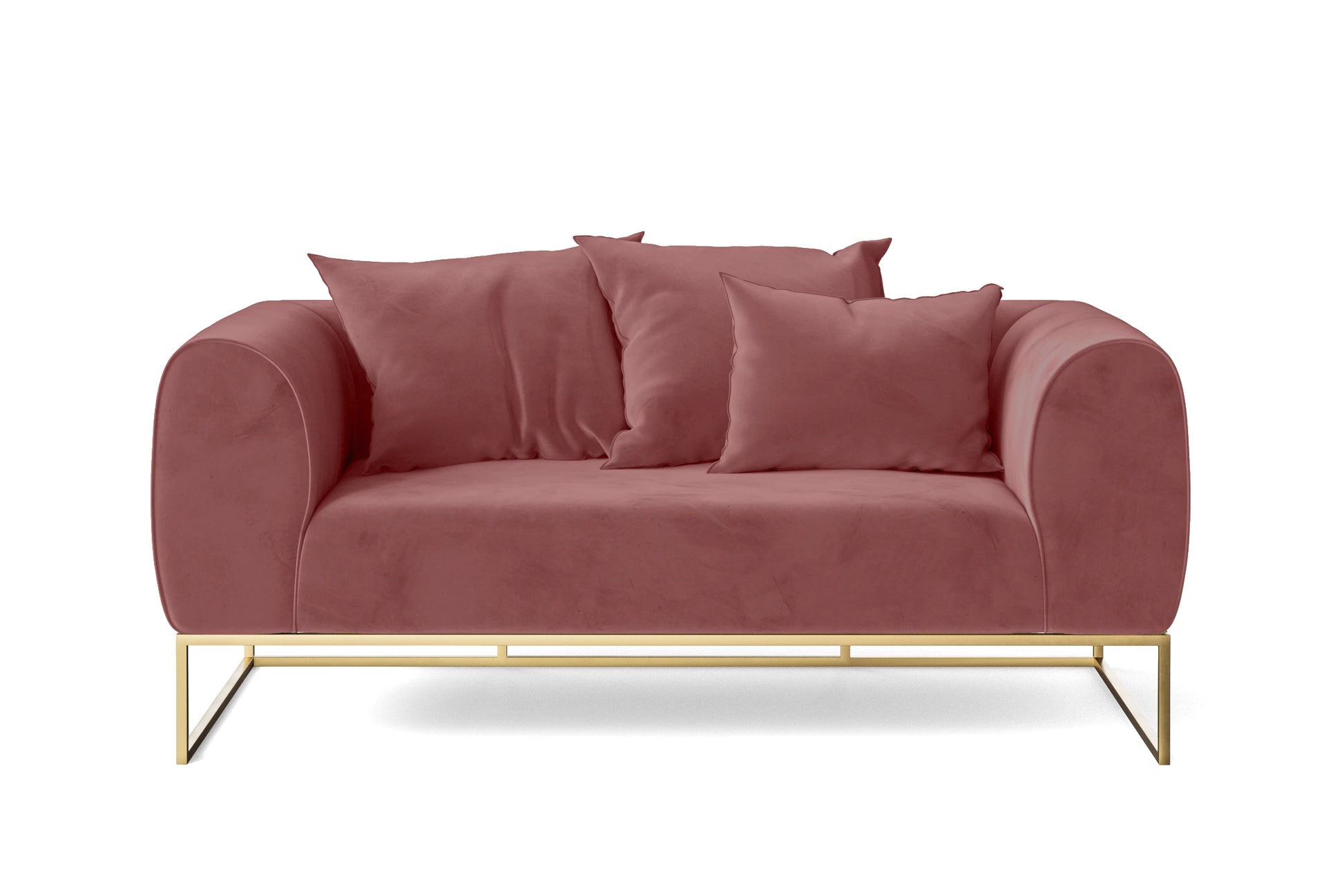 Mazara 2 Seater Sofa Pink Velvet