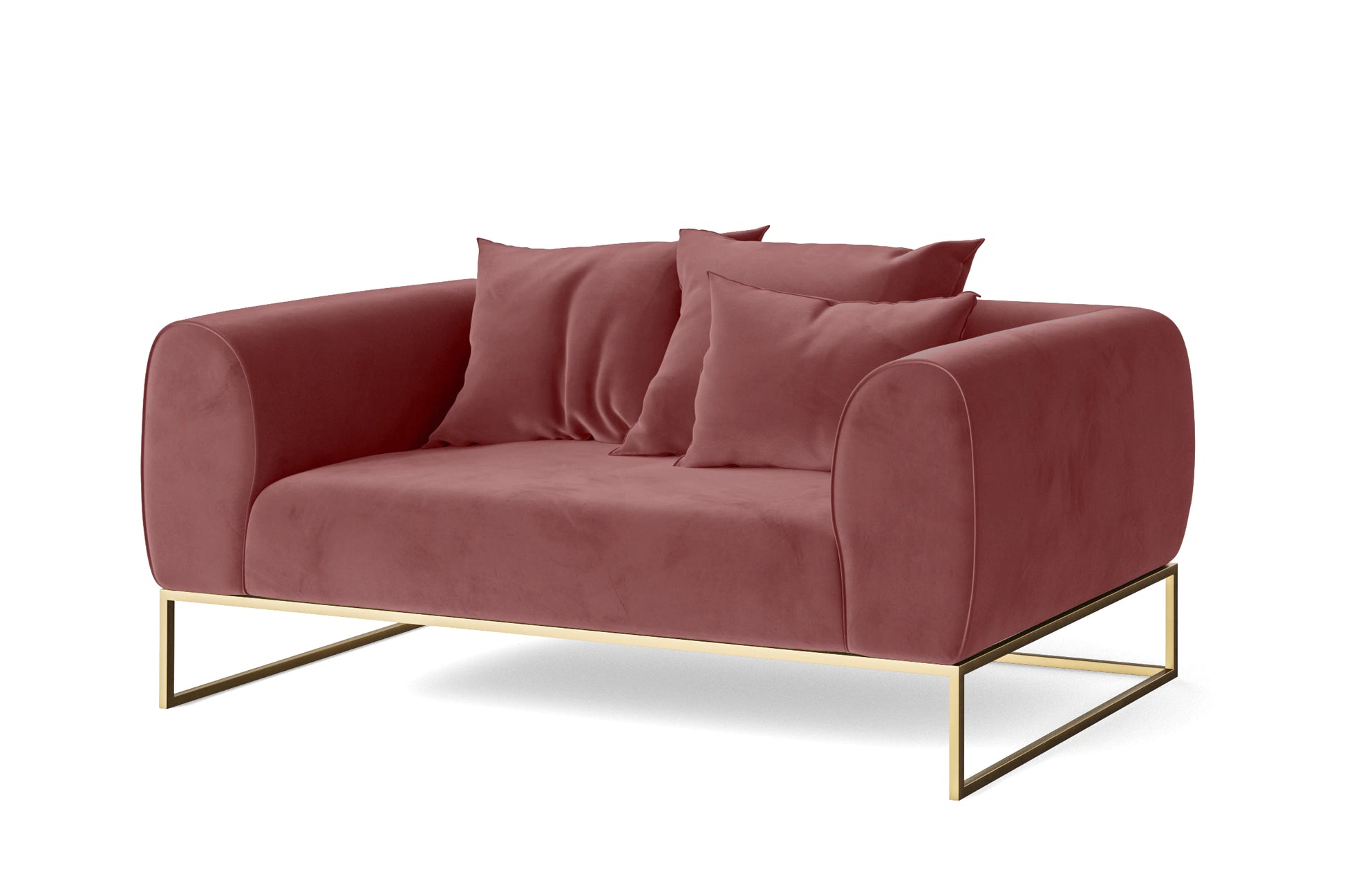 Mazara 2 Seater Sofa Pink Velvet