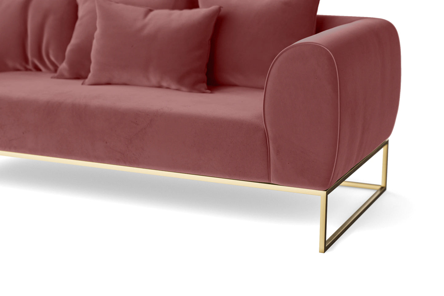 Mazara 2 Seater Sofa Pink Velvet