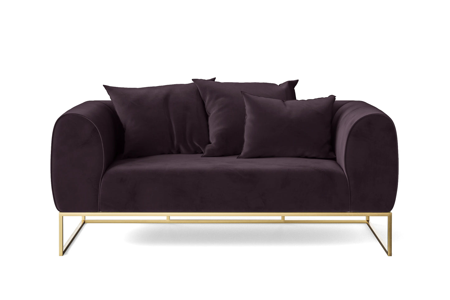 Mazara 2 Seater Sofa Purple Velvet