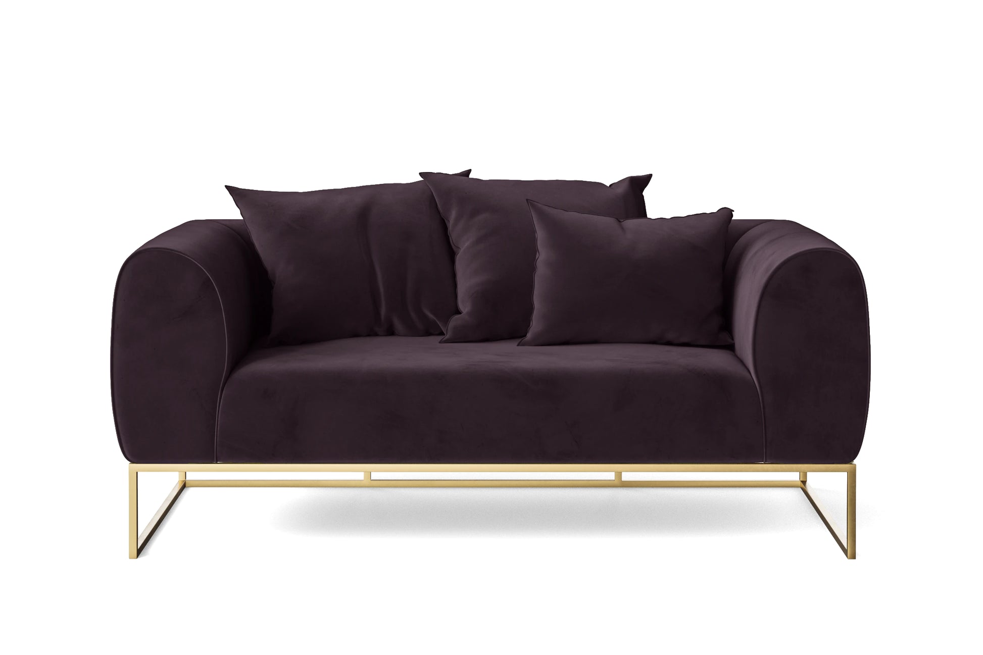 Mazara 2 Seater Sofa Purple Velvet