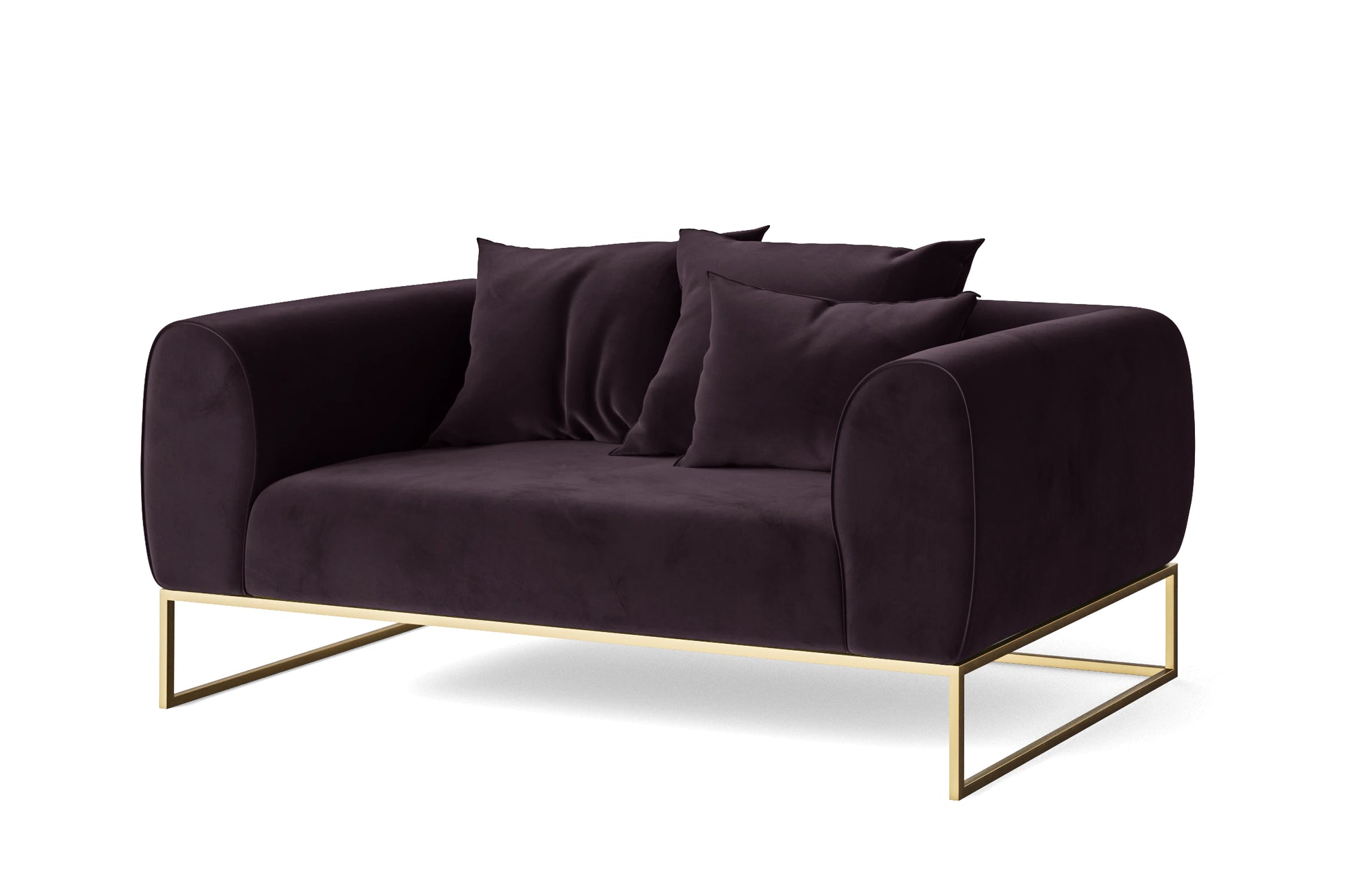 Mazara 2 Seater Sofa Purple Velvet