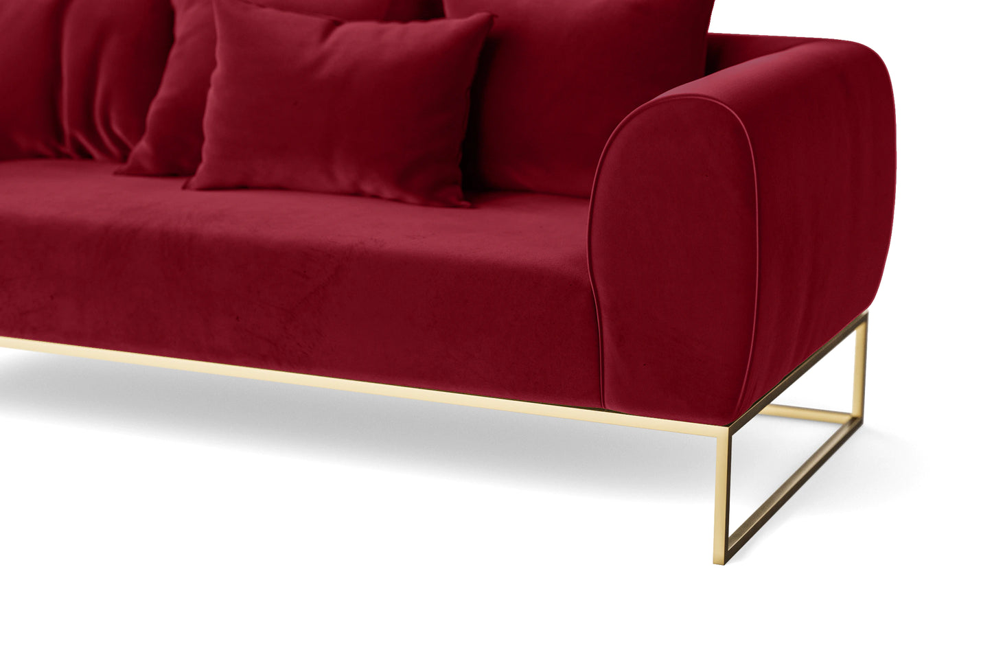 Mazara 2 Seater Sofa Red Velvet