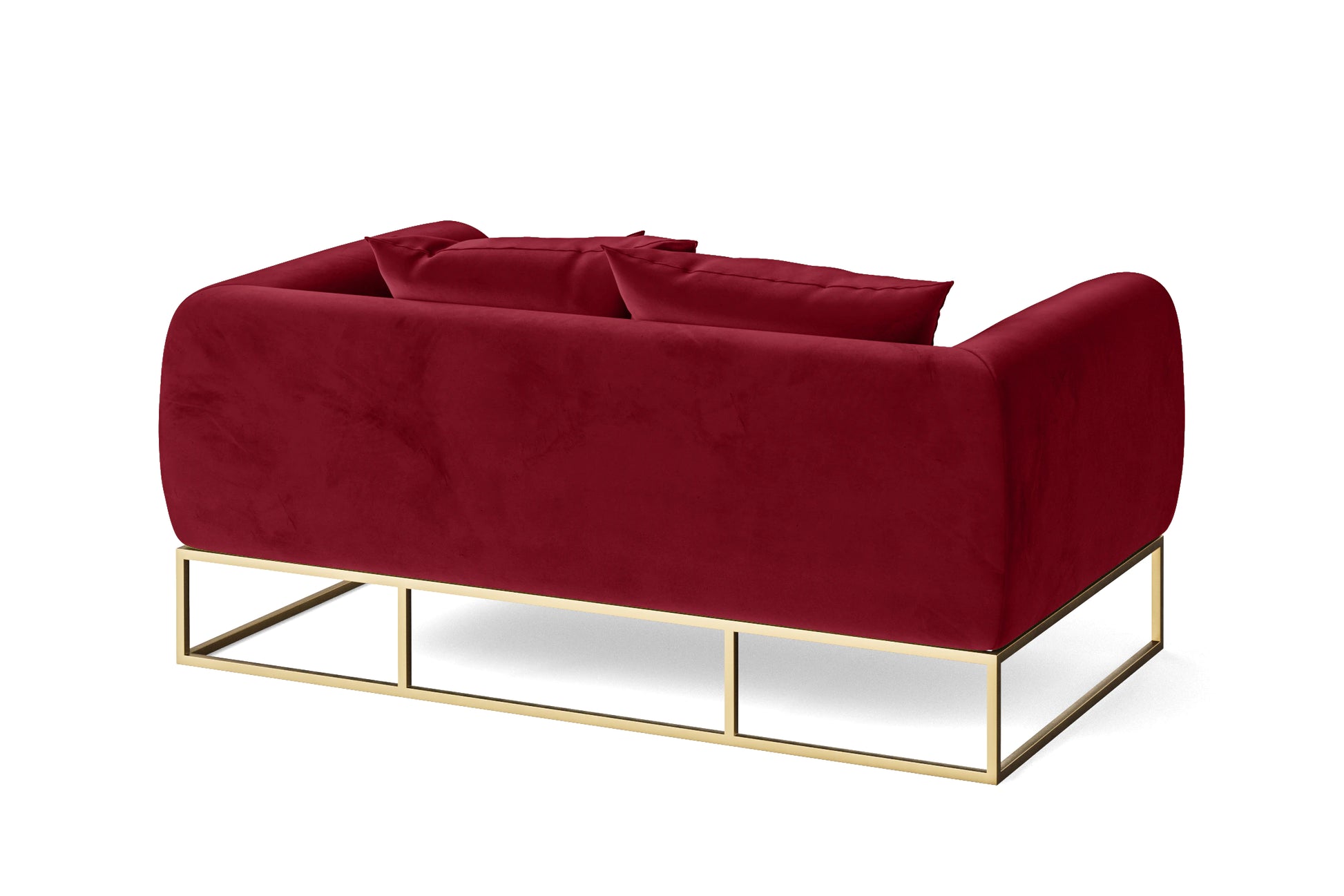 Mazara 2 Seater Sofa Red Velvet