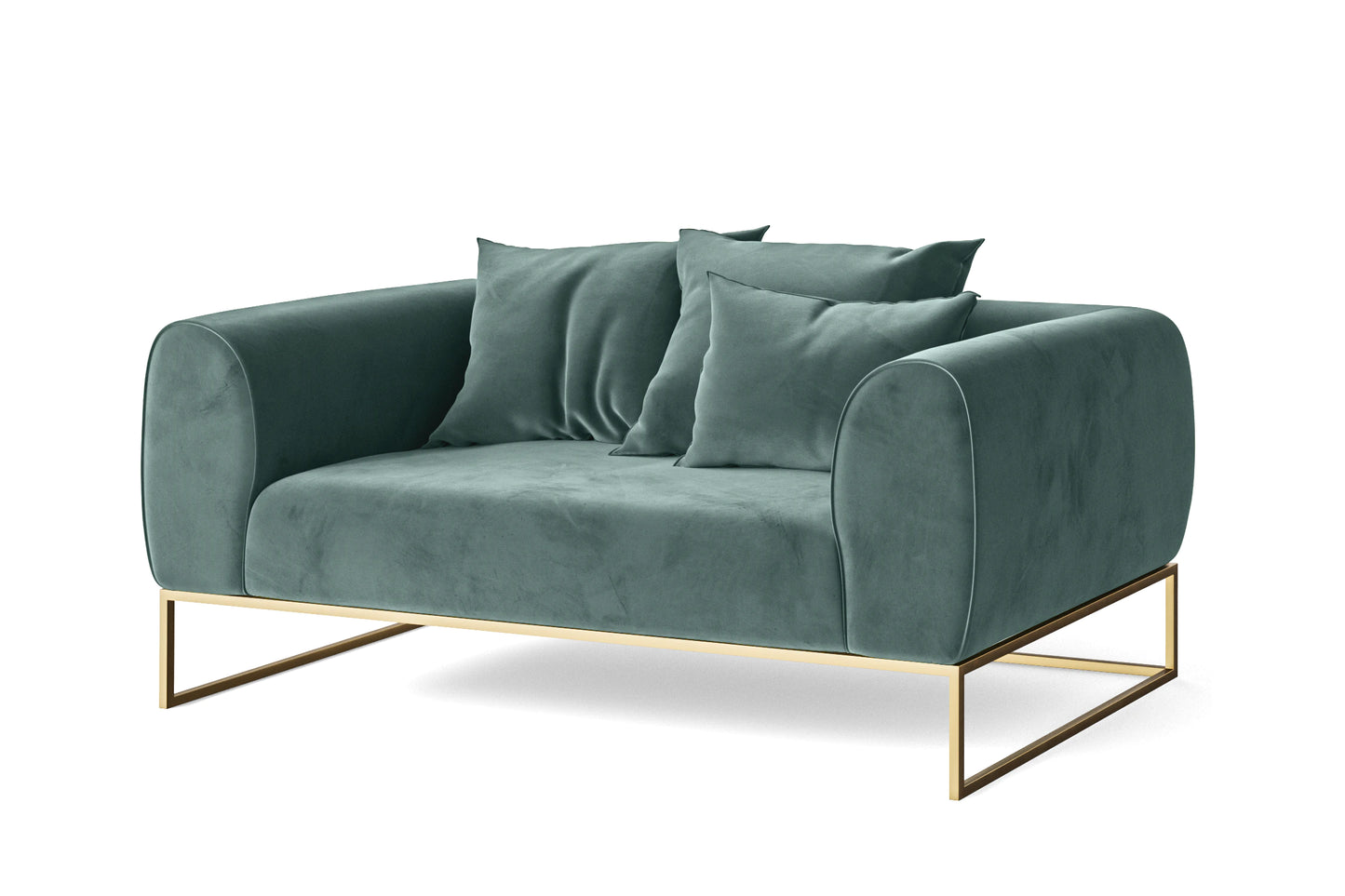 Mazara 2 Seater Sofa Teal Velvet