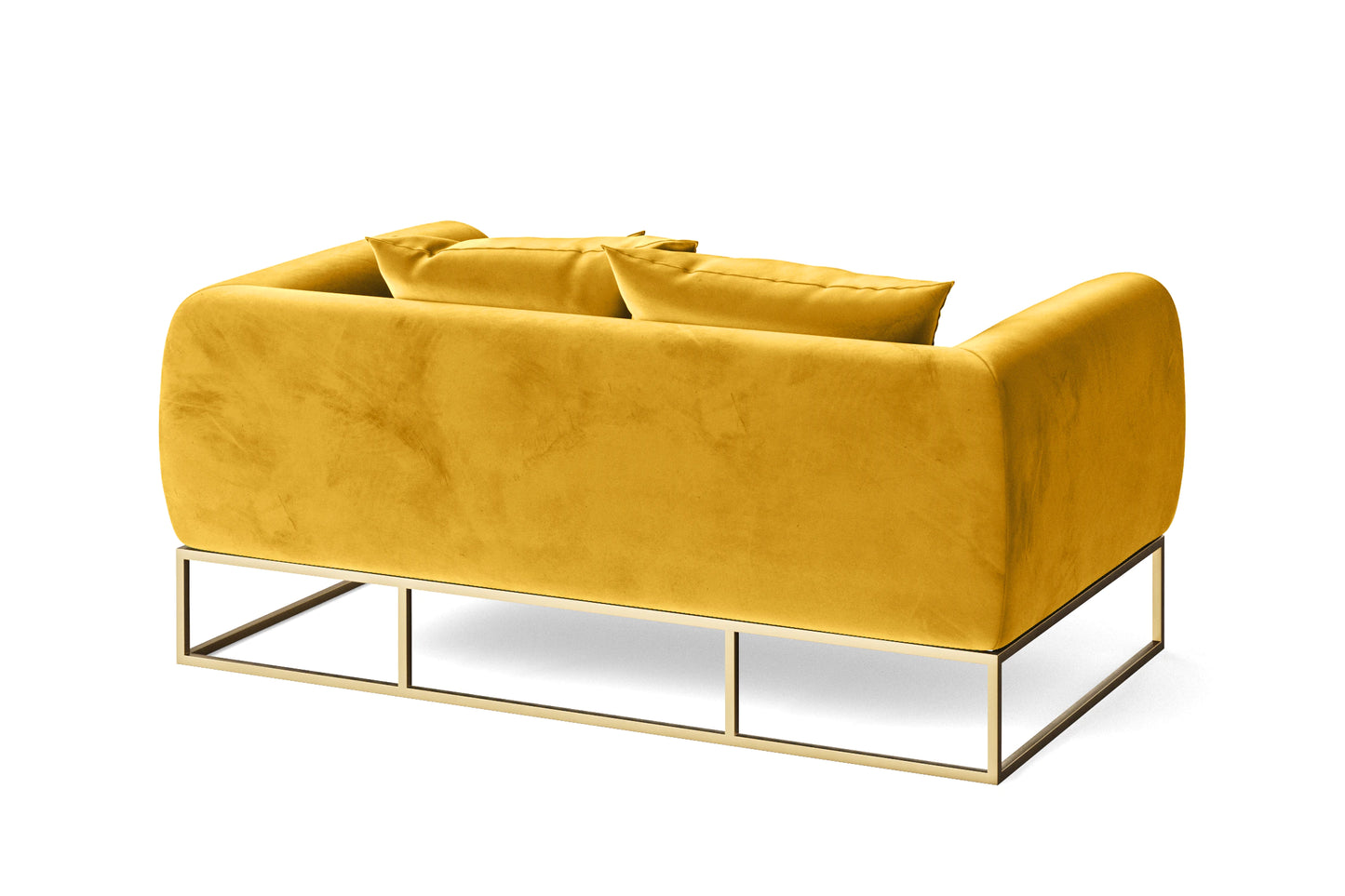 Mazara 2 Seater Sofa Yellow Velvet