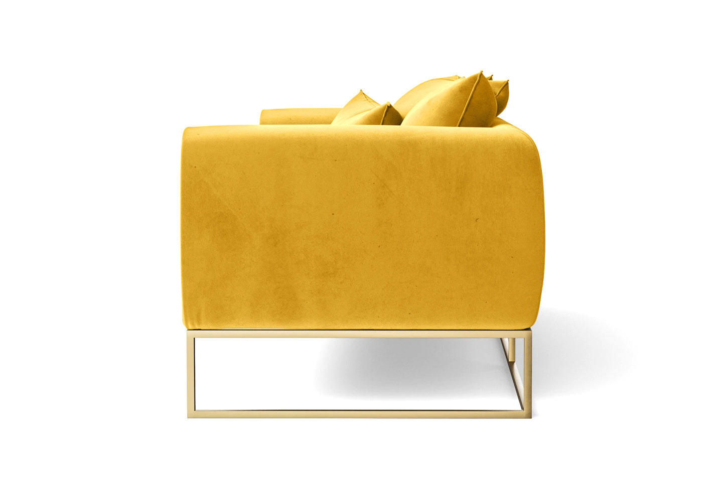 Mazara 2 Seater Sofa Yellow Velvet