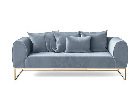 Mazara 3 Seater Sofa Baby Blue Velvet