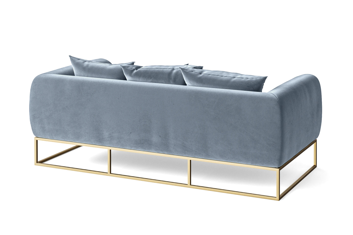 Mazara 3 Seater Sofa Baby Blue Velvet