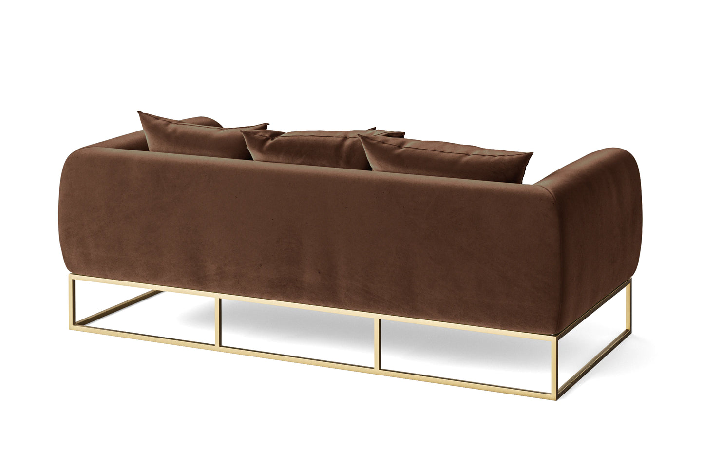 Mazara 3 Seater Sofa Coffee Brown Velvet