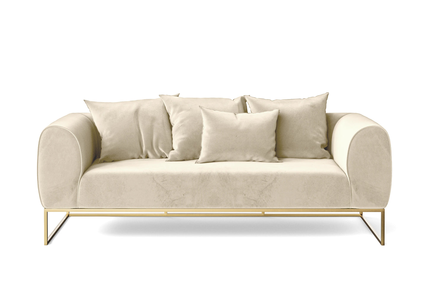 Mazara 3 Seater Sofa Cream Velvet