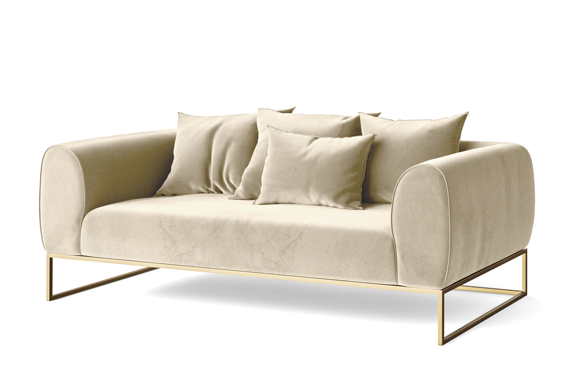 Mazara 3 Seater Sofa Cream Velvet