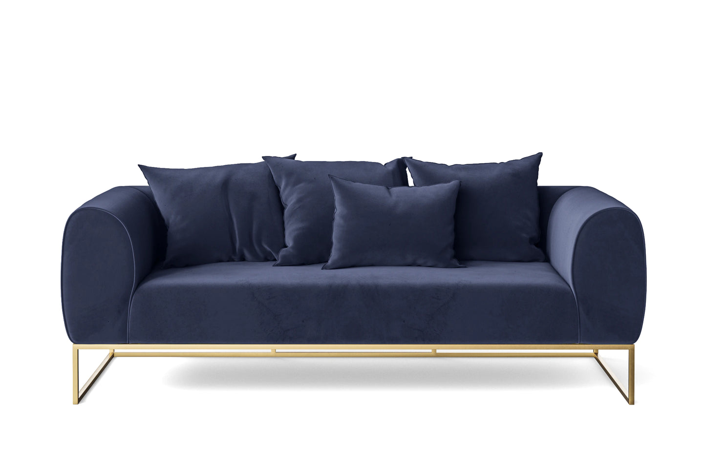 Mazara 3 Seater Sofa Dark Blue Velvet