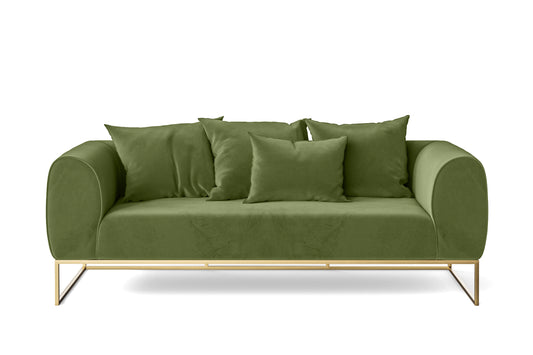 Mazara 3 Seater Sofa Lime Velvet