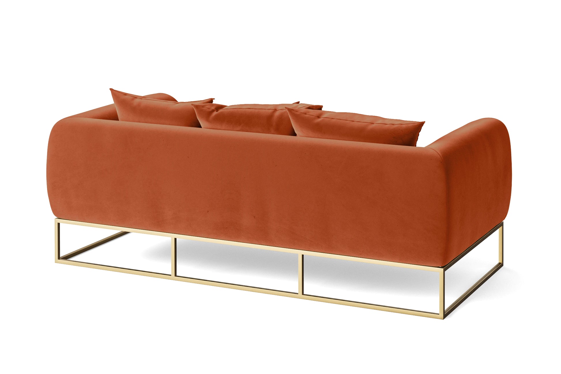 Mazara 3 Seater Sofa Orange Velvet