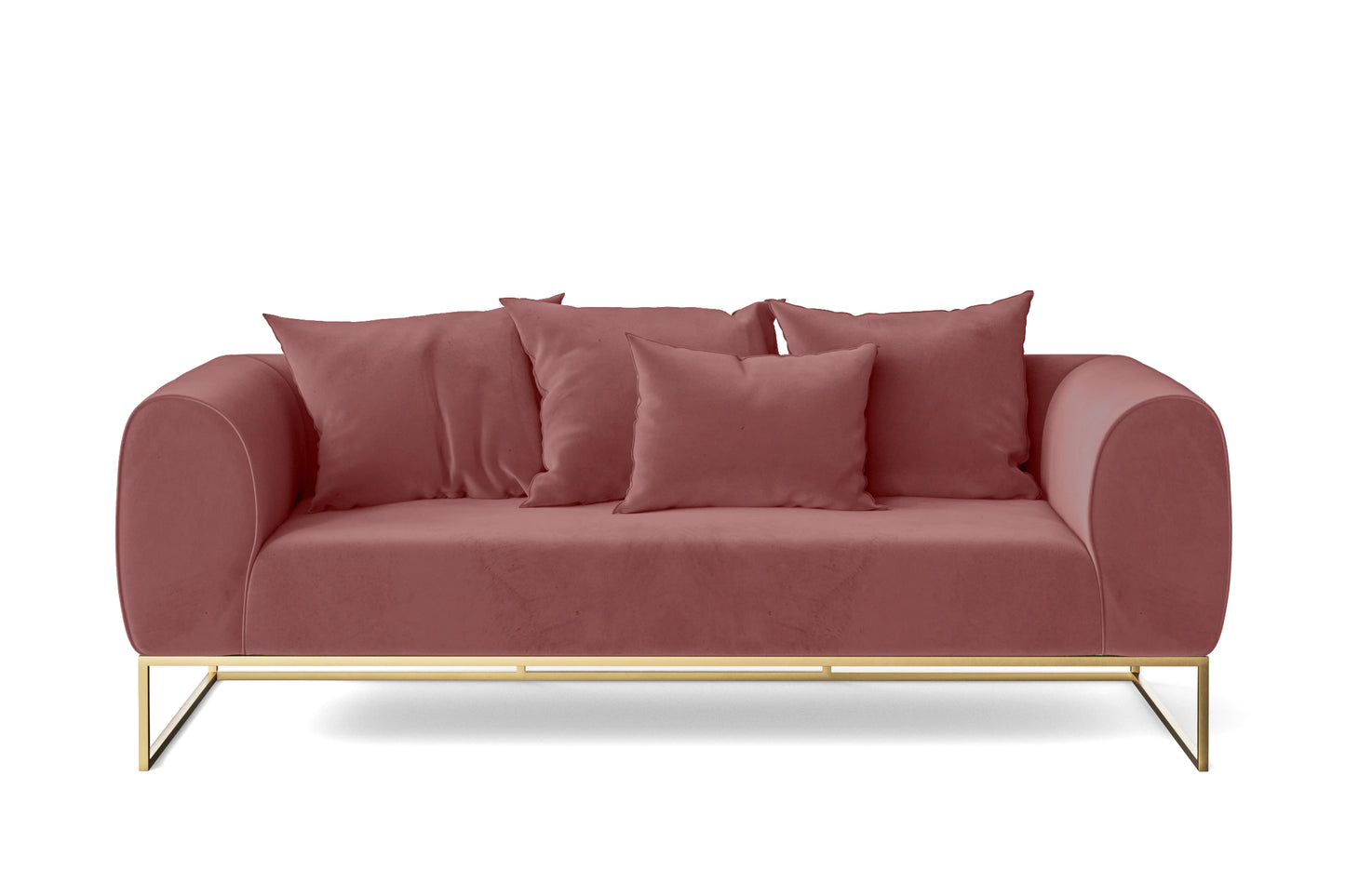 Mazara 3 Seater Sofa Pink Velvet