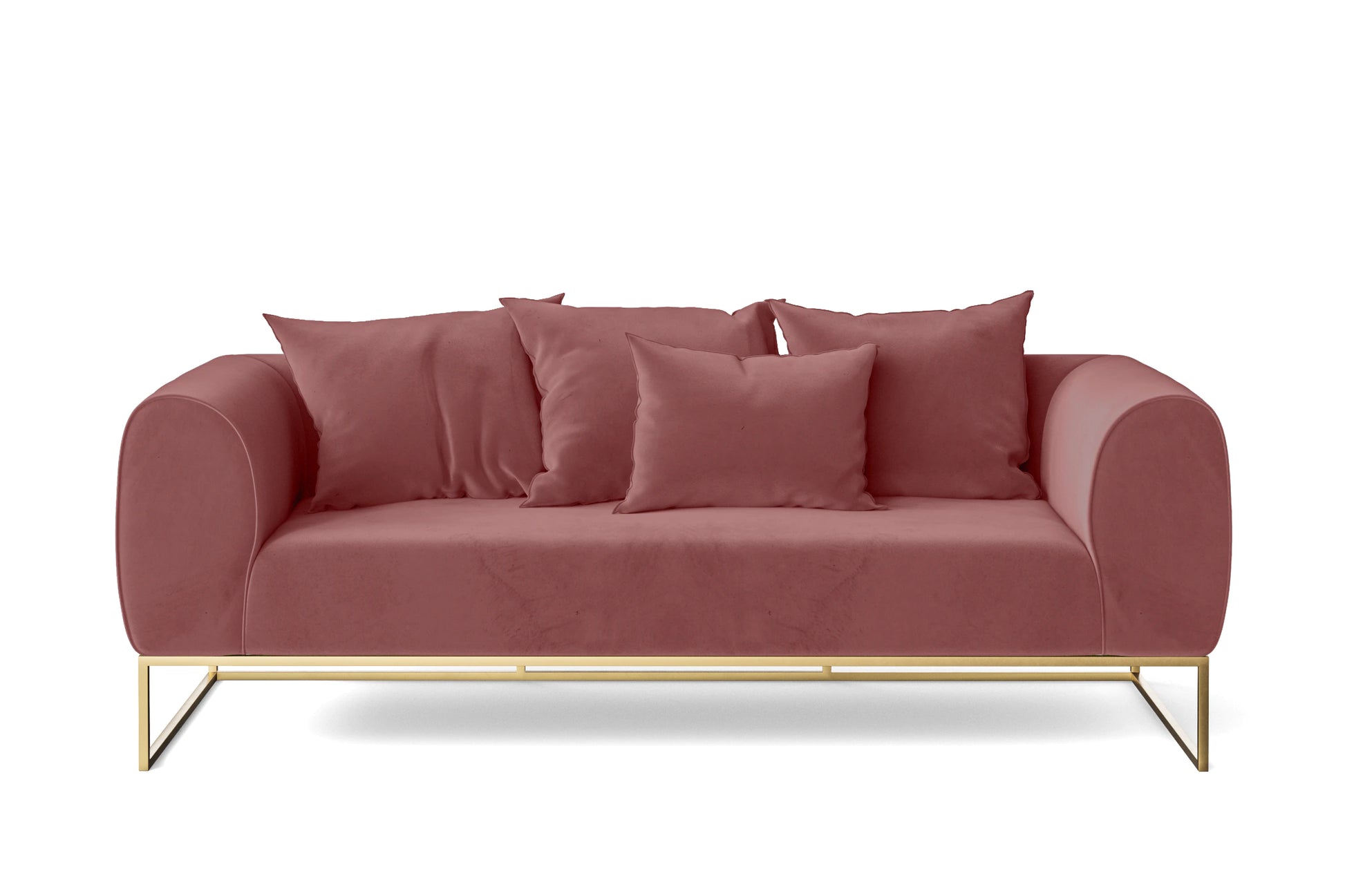 Mazara 3 Seater Sofa Pink Velvet