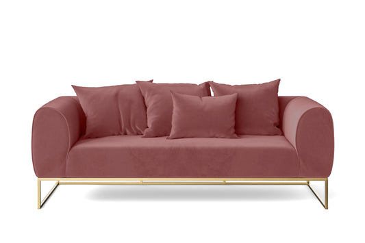 Mazara 3 Seater Sofa Pink Velvet