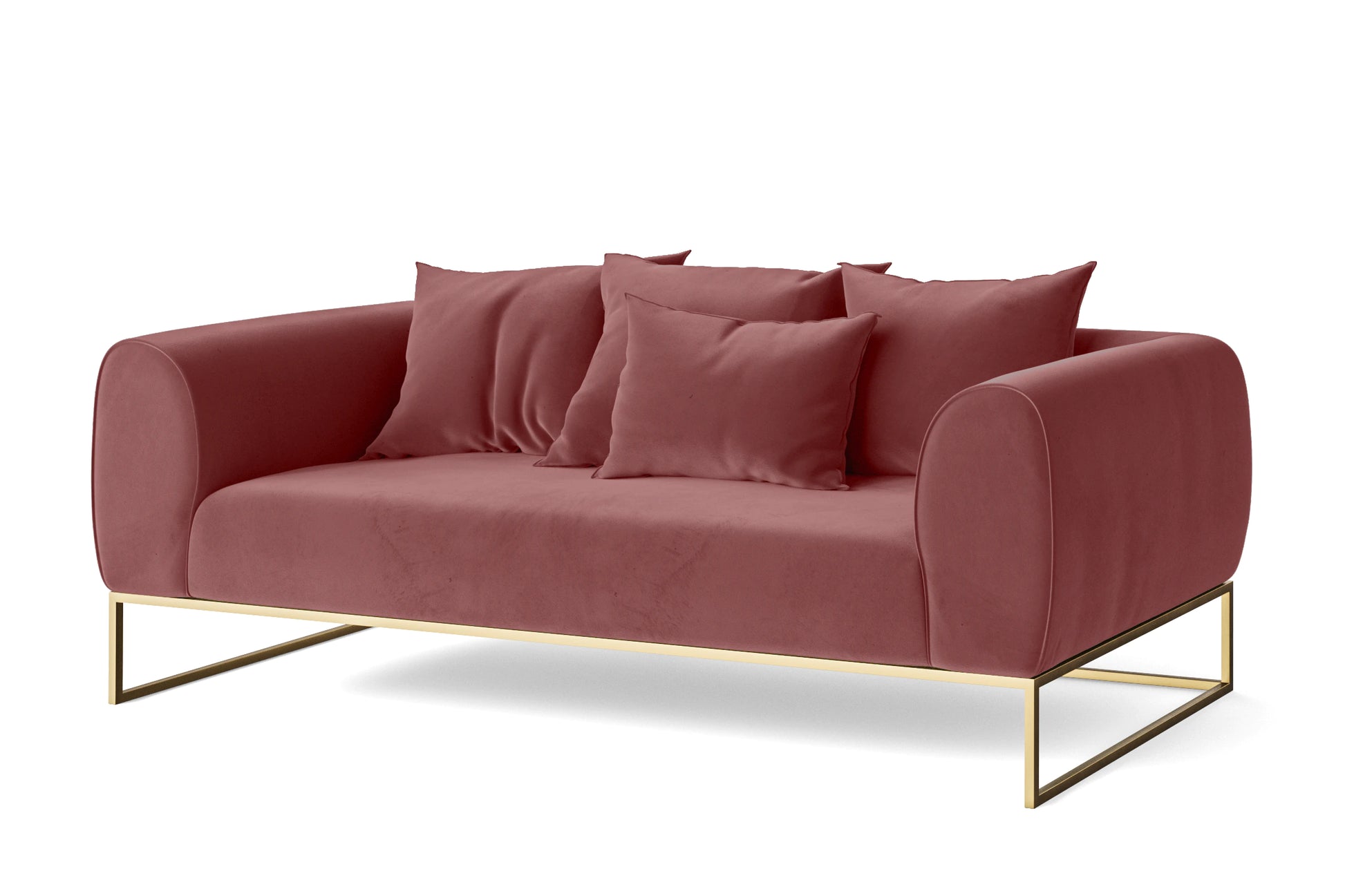 Mazara 3 Seater Sofa Pink Velvet