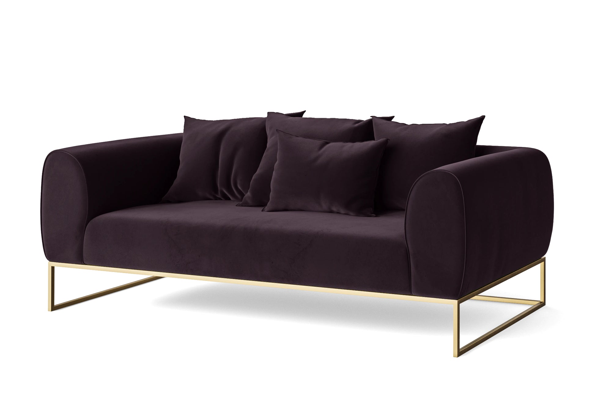 Mazara 3 Seater Sofa Purple Velvet