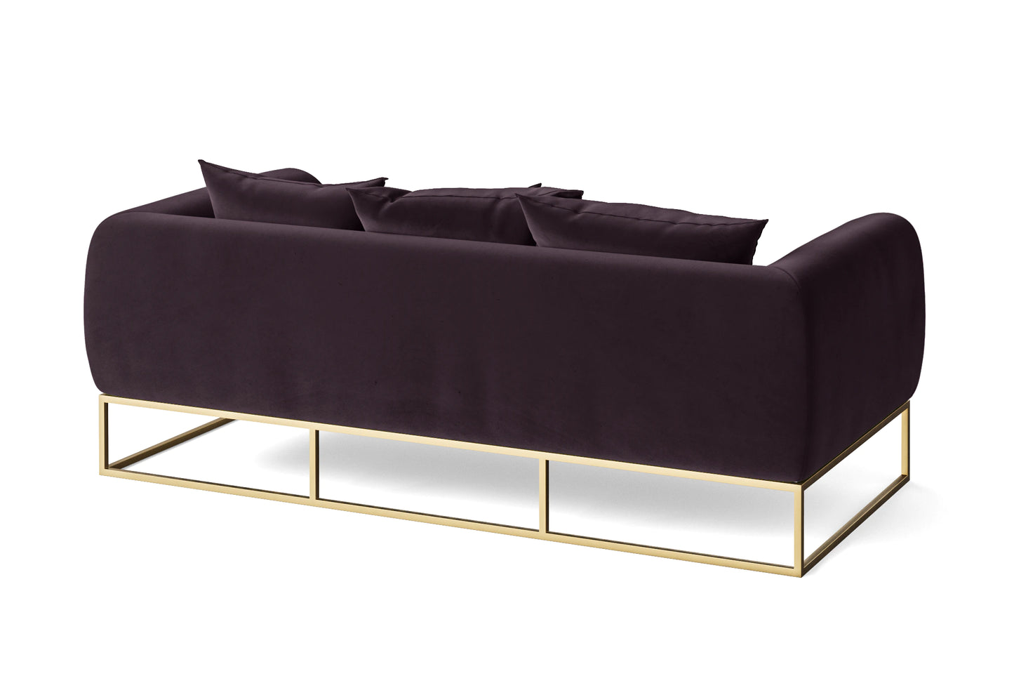 Mazara 3 Seater Sofa Purple Velvet