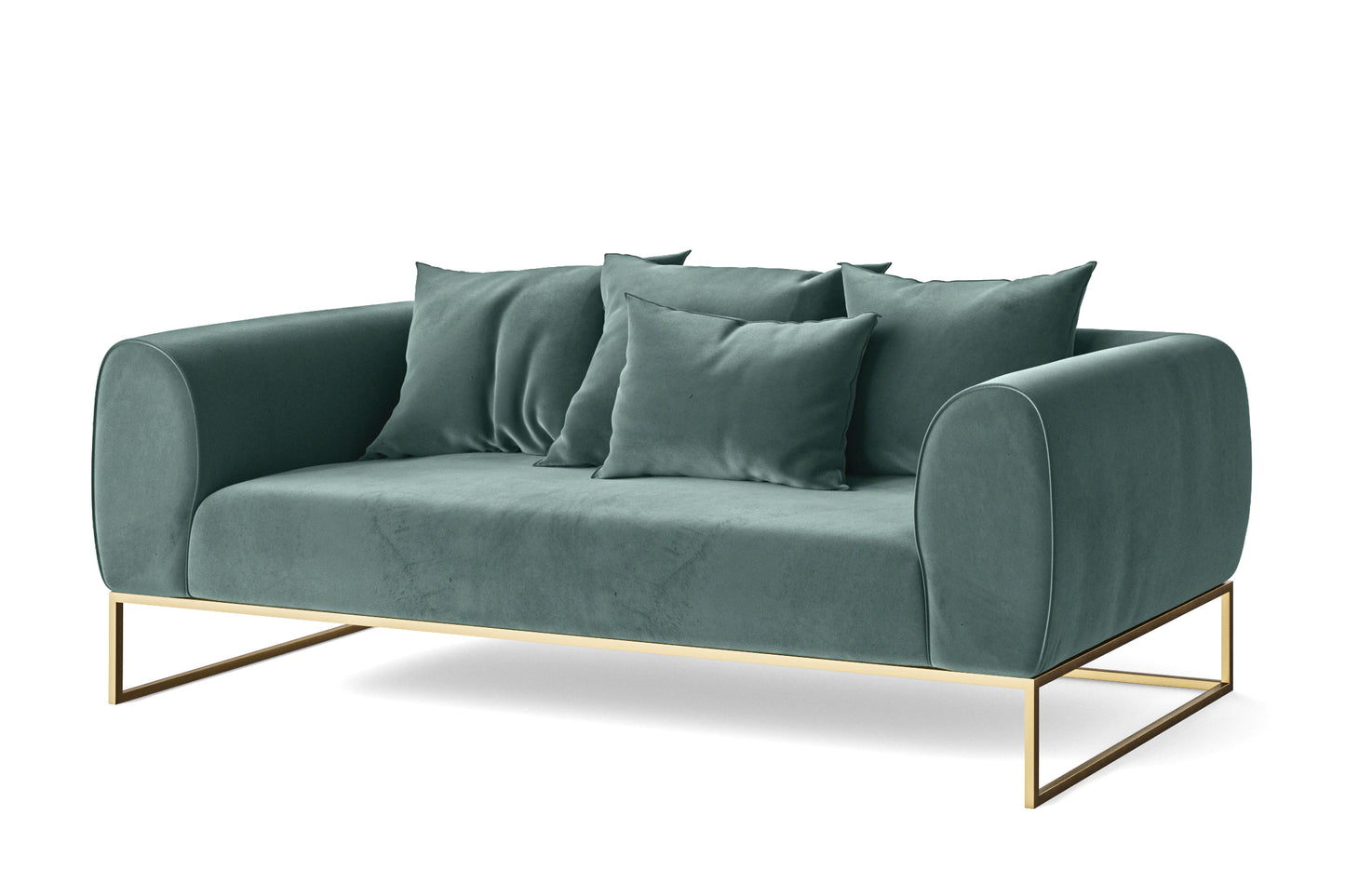 Mazara 3 Seater Sofa Teal Velvet