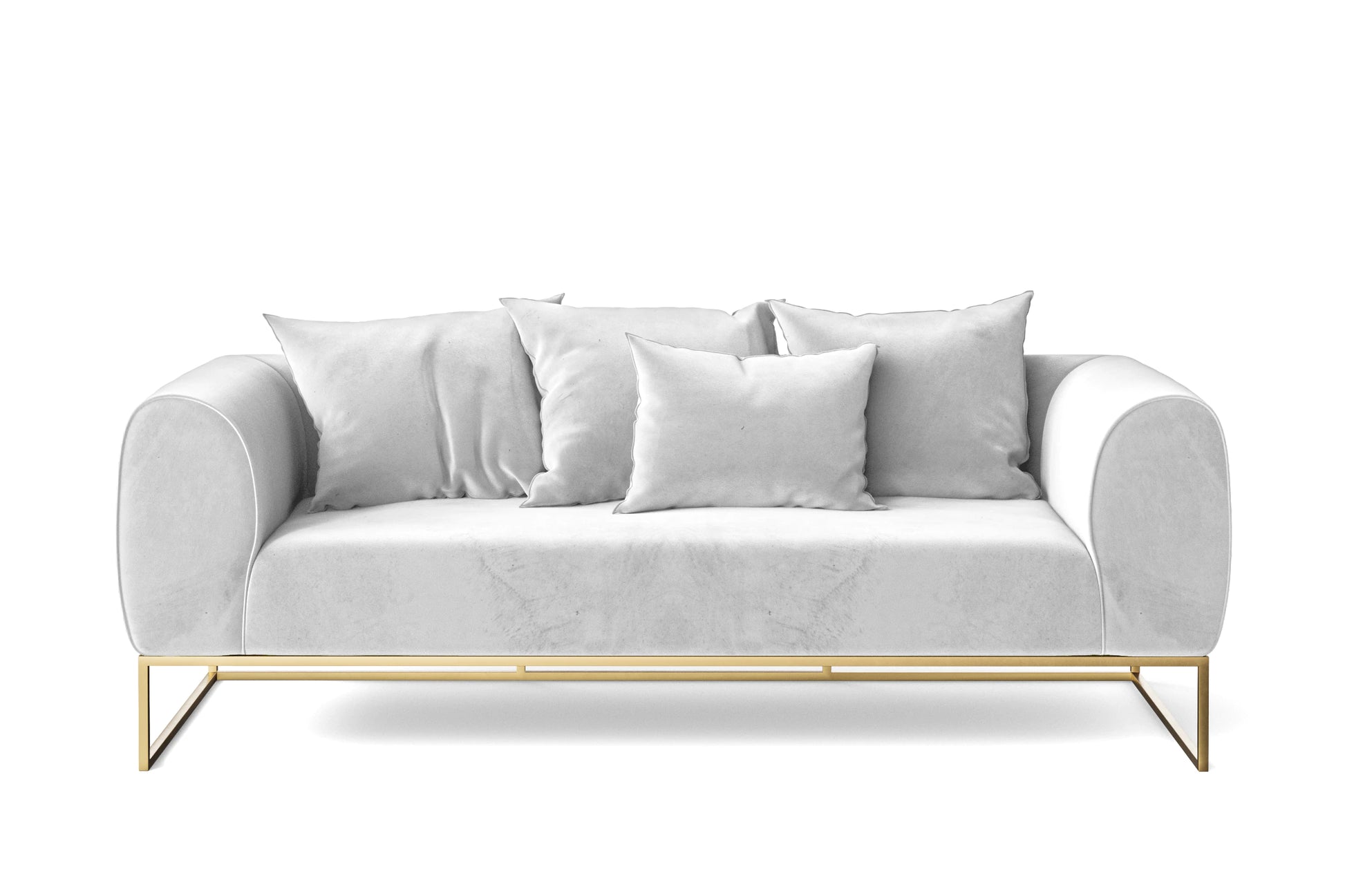 Mazara 3 Seater Sofa White Velvet