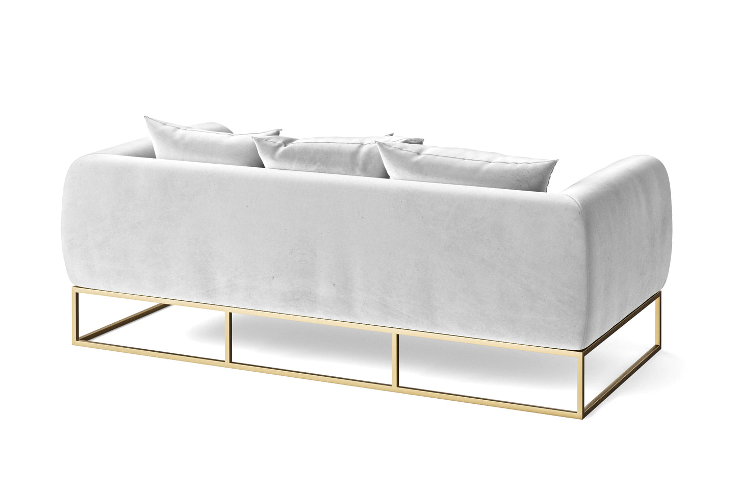 Mazara 3 Seater Sofa White Velvet