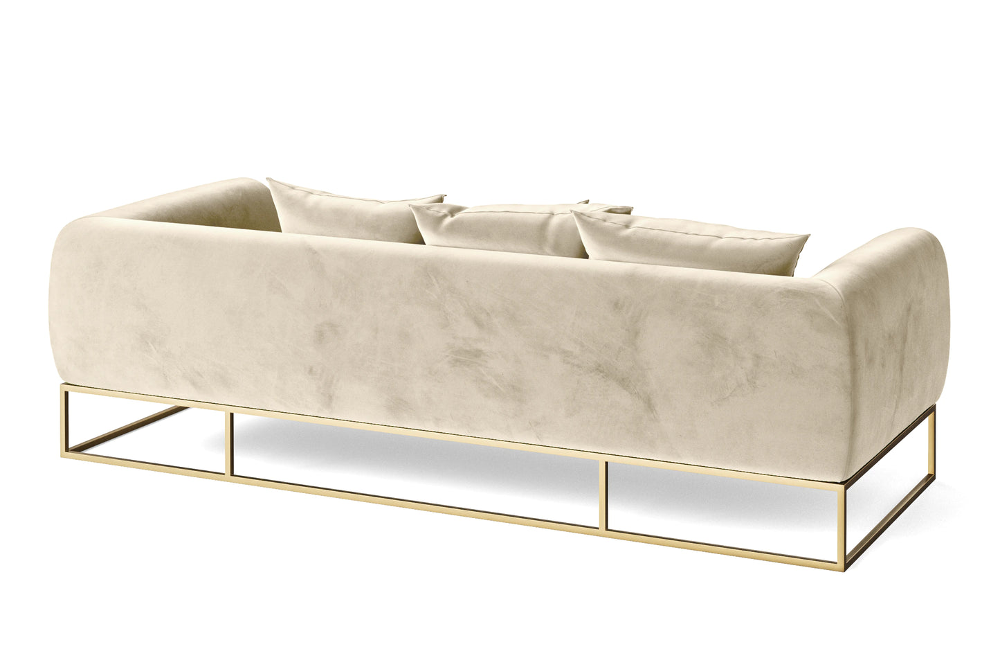 Mazara 4 Seater Sofa Cream Velvet