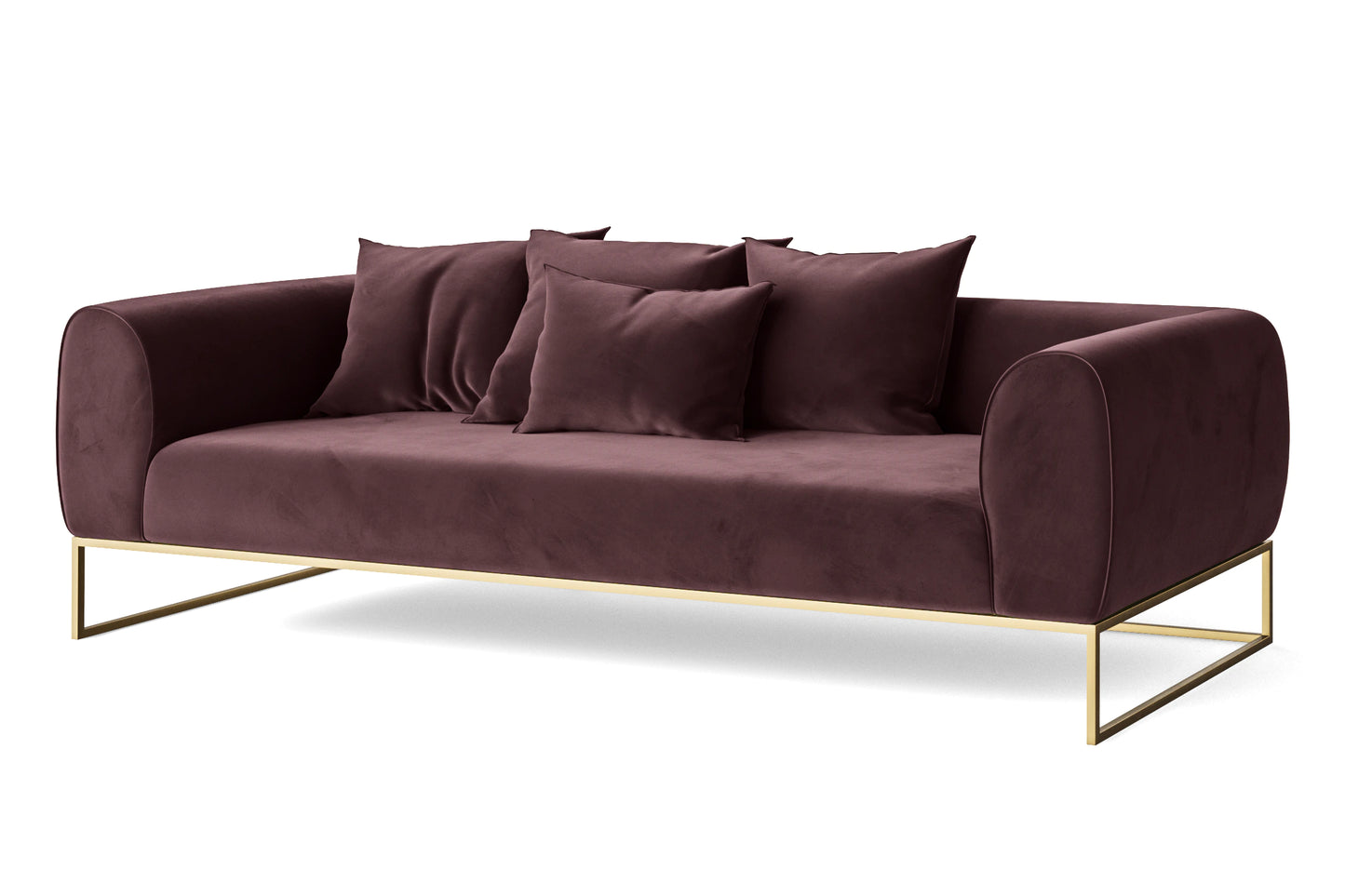 Mazara 4 Seater Sofa Grape Velvet