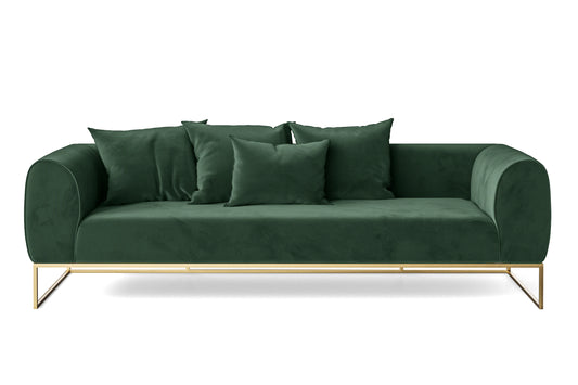 Mazara 4 Seater Sofa Green Velvet