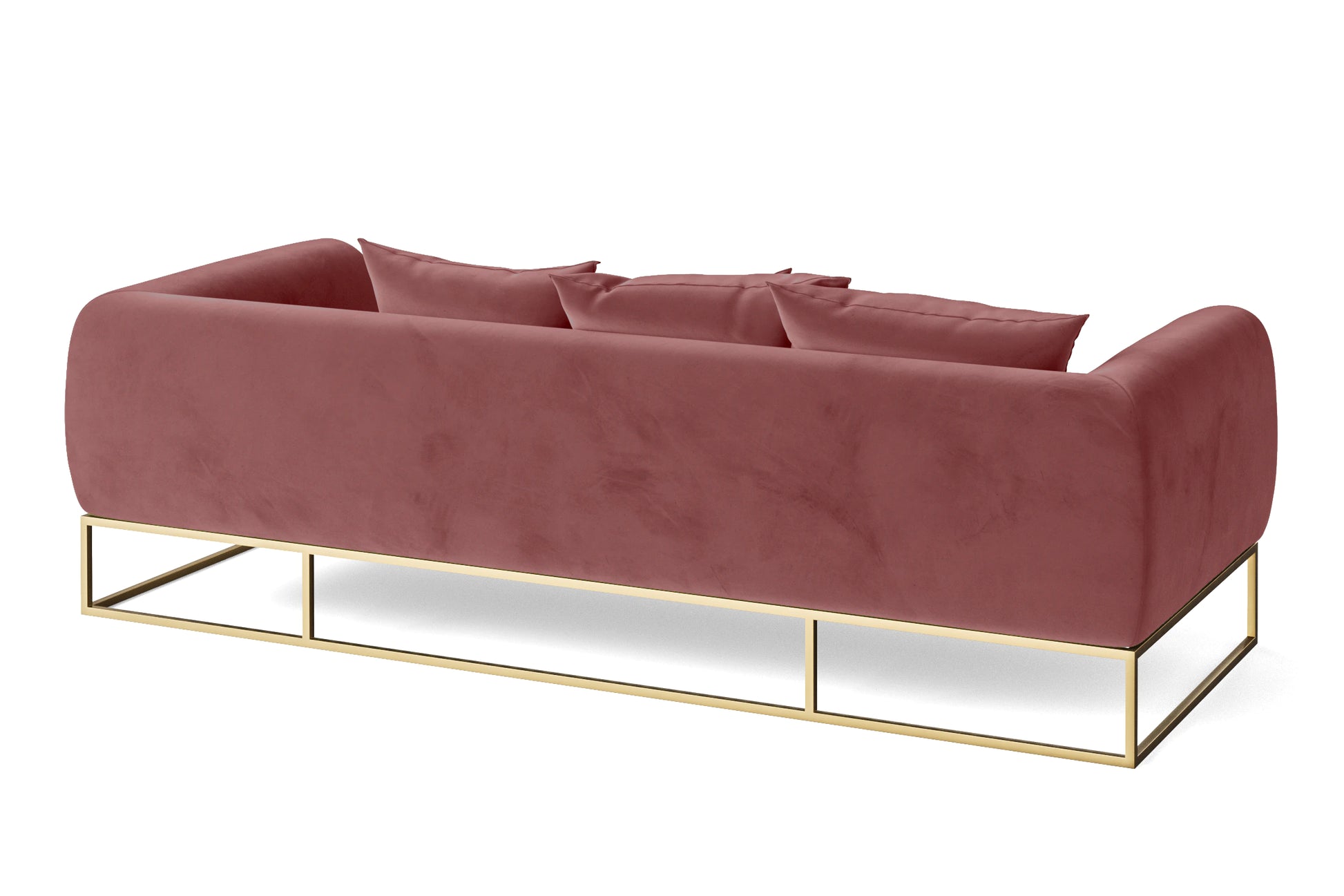 Mazara 4 Seater Sofa Pink Velvet