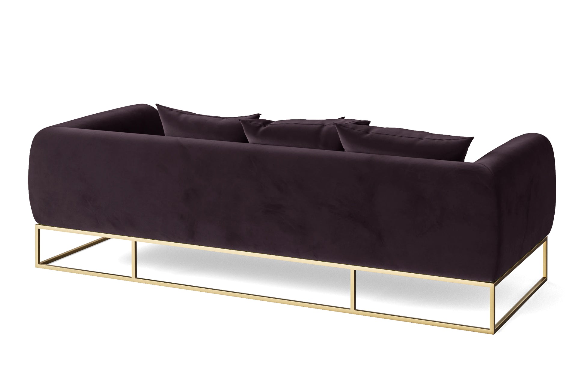 Mazara 4 Seater Sofa Purple Velvet