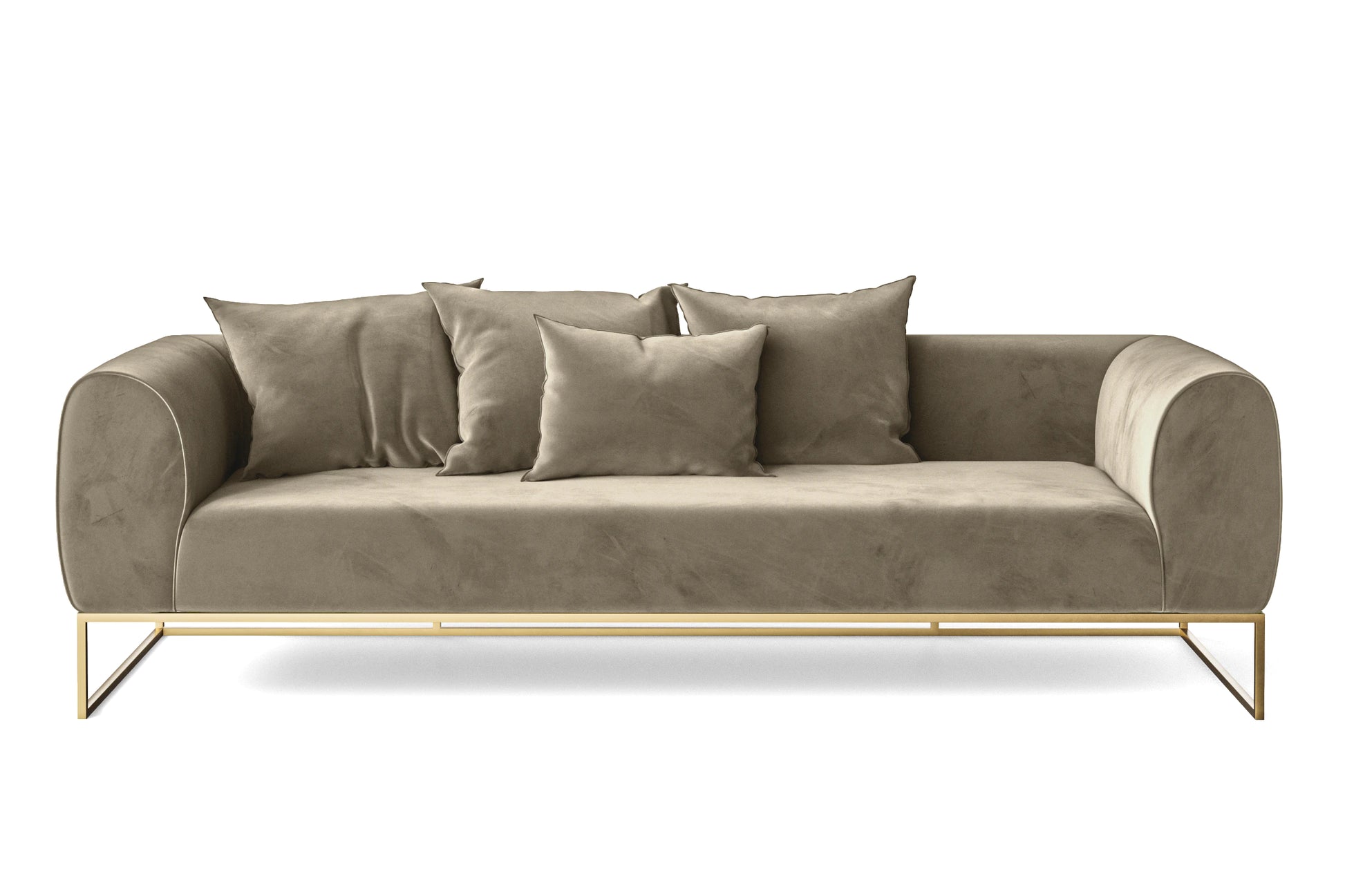 Mazara 4 Seater Sofa Sand Velvet