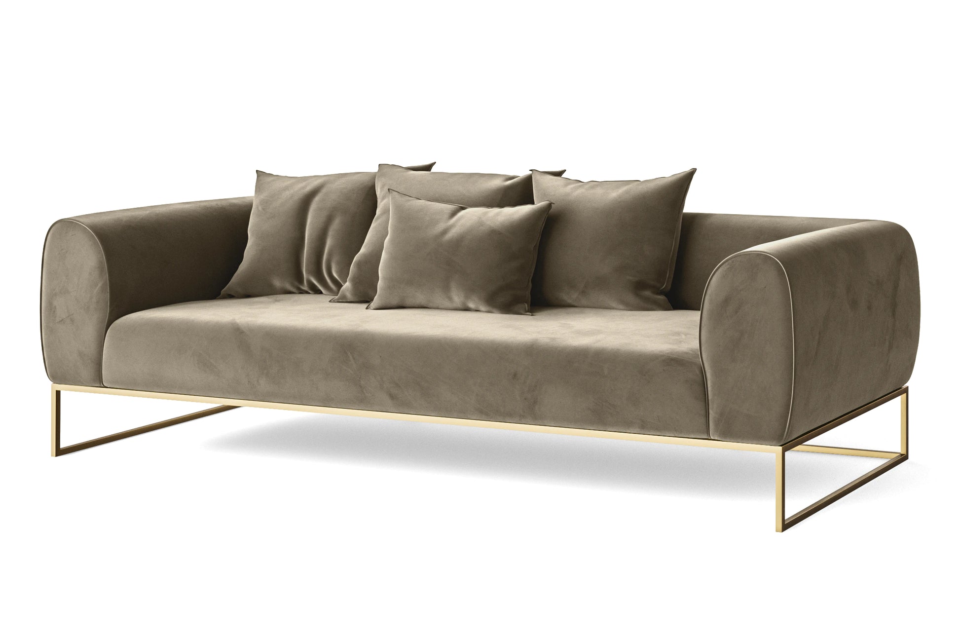 Mazara 4 Seater Sofa Sand Velvet