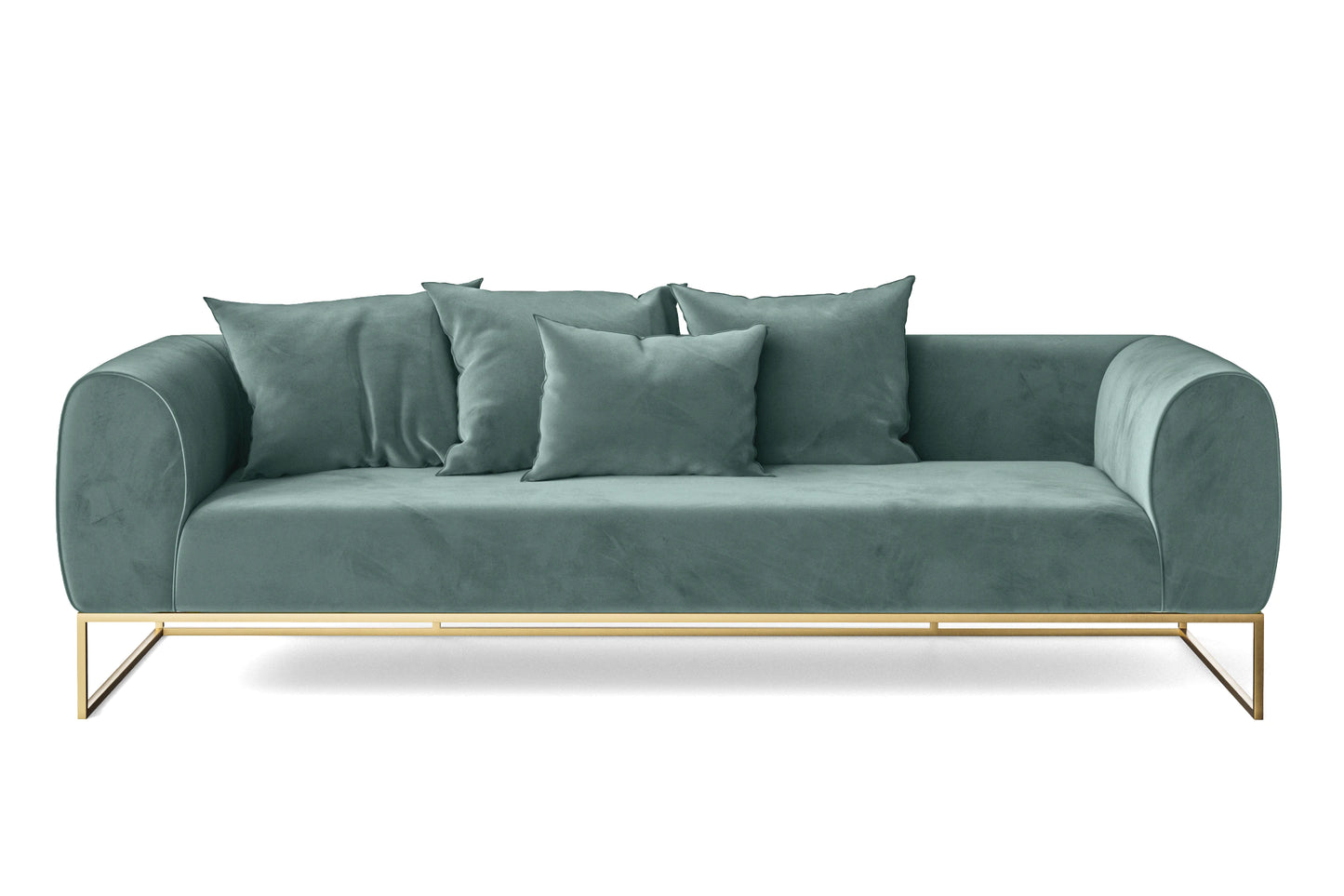 Mazara 4 Seater Sofa Teal Velvet