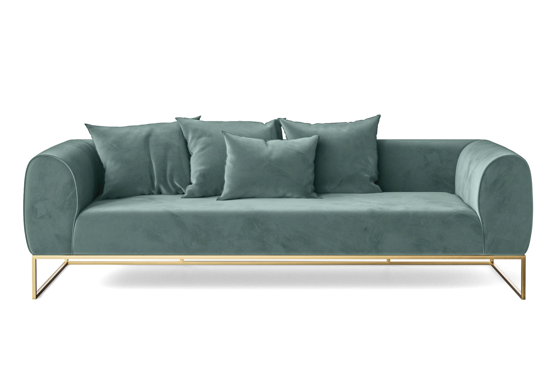 Mazara 4 Seater Sofa Teal Velvet