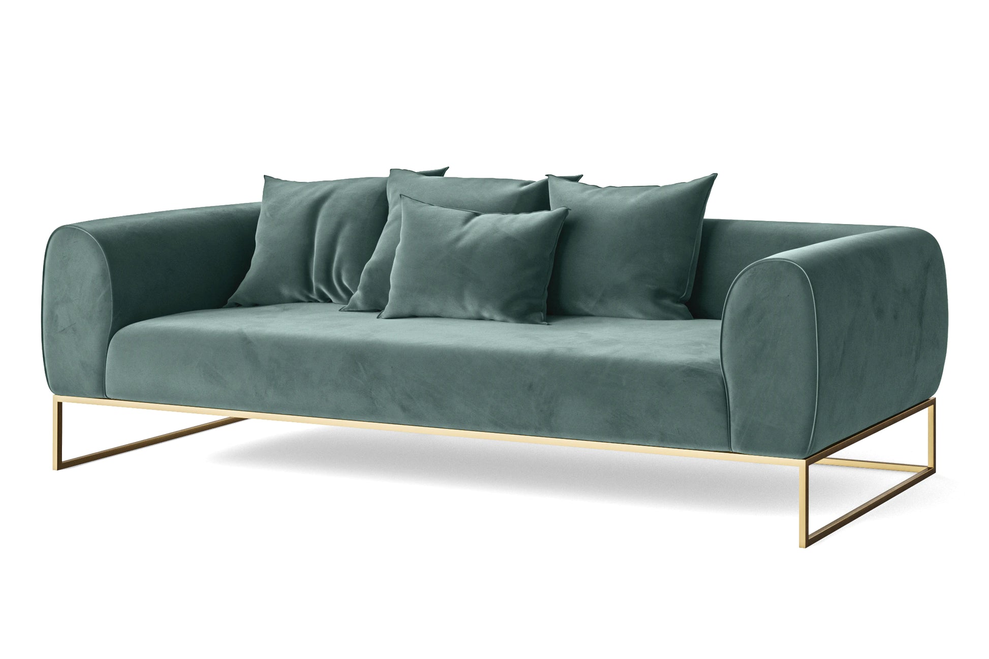 Mazara 4 Seater Sofa Teal Velvet