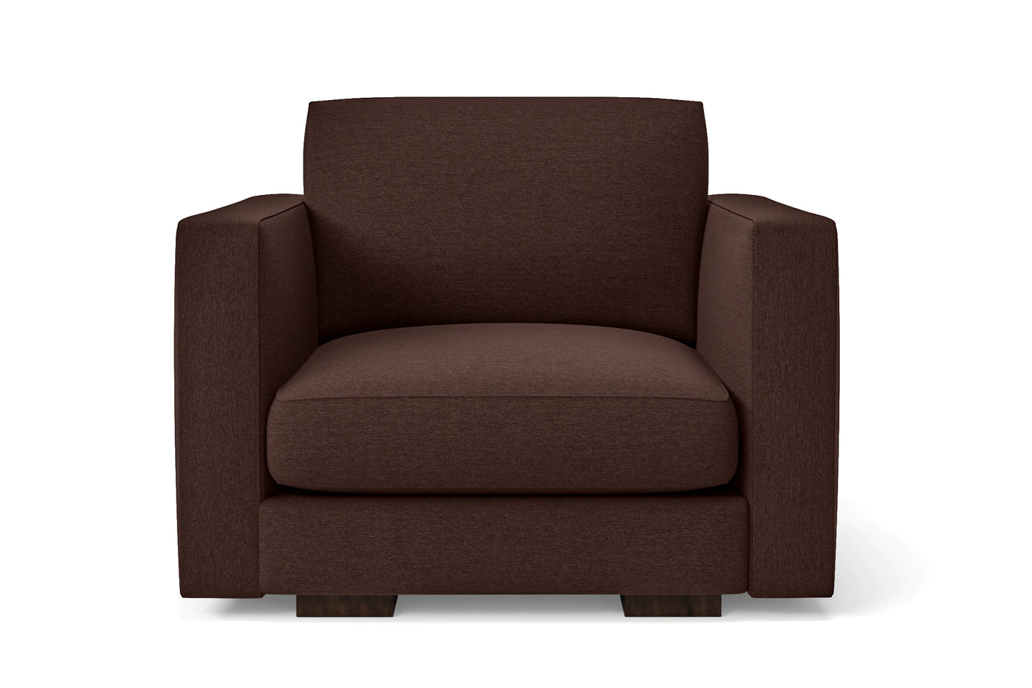 Messina Armchair Coffee Brown Linen Fabric